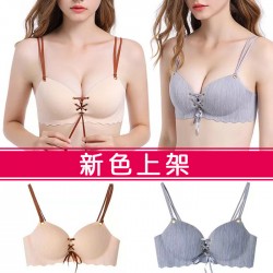 【No.747】條紋拉繩Push無鋼圈內衣